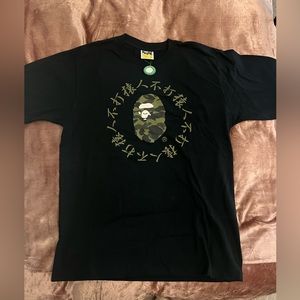 BAPE 1st KANJI LOGO CAMO TEE Black/Green. BRAND NEW! Also listed on stock x